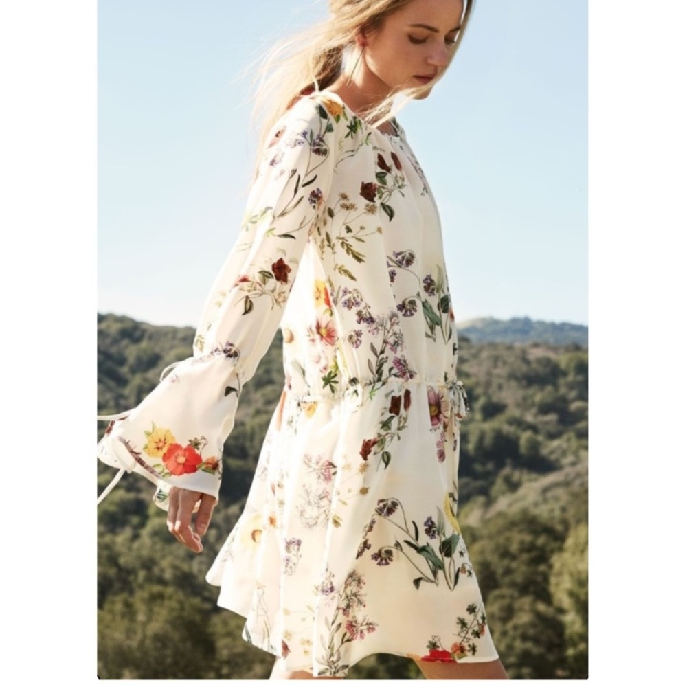 NWT - Amour Vert - silk dress garden party XS